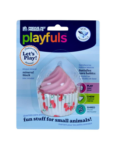 Bloque Mineral de Golosina Rosa Prevue Pet para Pequeños Animales