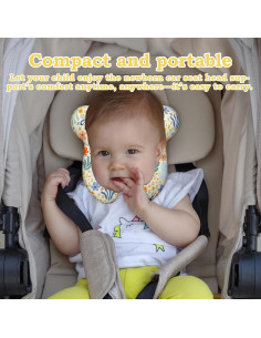 Almohada de Viaje para Bebé ZHOMA Soporte Cuello Flor 2 2