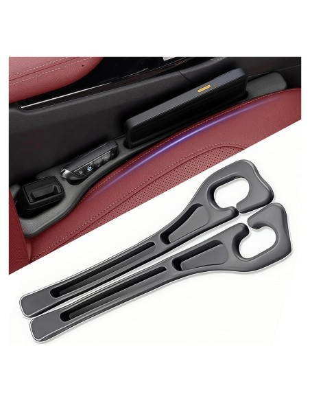 Relleno Espacio entre Asientos de Coche Yicplu, 2 Piezas, Negro