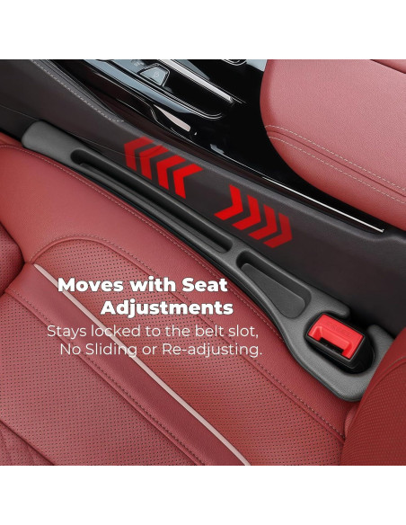 Relleno Espacio entre Asientos de Coche Yicplu, 2 Piezas, Negro