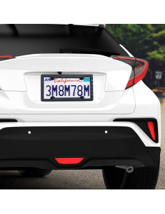 Marco de Placa de Licencia Patriótico FBJTDQ Negro Mate 2 Piezas 2