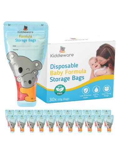 30 Bolsas de Almacenamiento de Fórmula Bebé FOBA001 - A Prueba de Fugas