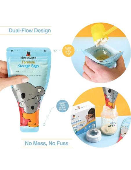 30 Bolsas de Almacenamiento de Fórmula Bebé FOBA001 - A Prueba de Fugas