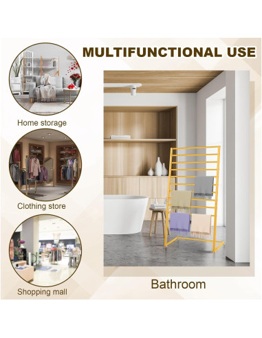 Organizador de Bufandas y Cinturones Metal Dorado Kritkin 10 Niveles