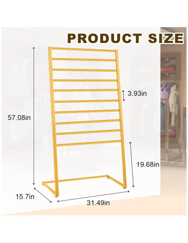 Organizador de Bufandas y Cinturones Metal Dorado Kritkin 10 Niveles