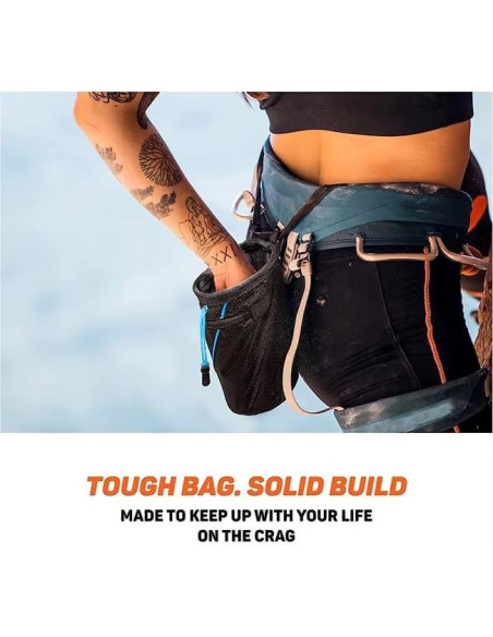 Bolsa de Tiza para Escalada Genérico 30-40L Azul con Cinturón