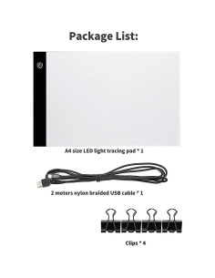 Caja de Luz LED A4 Portátil Fanglingtech Dimmable USB 2