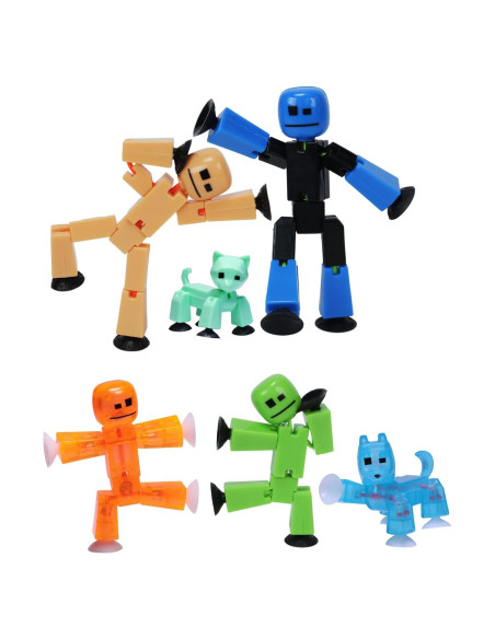 Conjunto de 6 Figuras Stikbot Zing - Animación Stop Motion