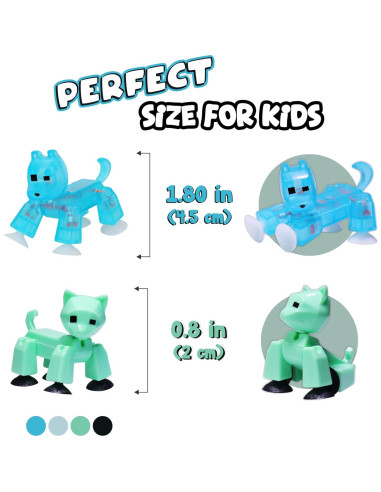 Conjunto de 6 Figuras Stikbot Zing - Animación Stop Motion