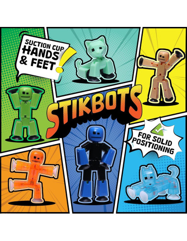 Conjunto de 6 Figuras Stikbot Zing - Animación Stop Motion