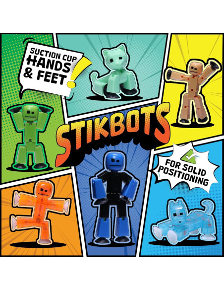 Conjunto de 6 Figuras Stikbot Zing - Animación Stop Motion