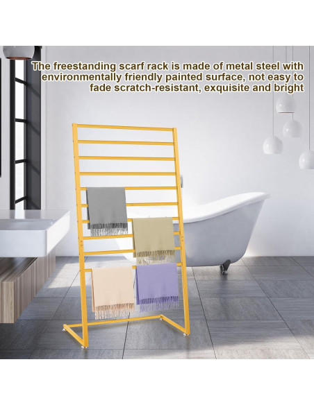 Organizador de Bufandas y Cinturones Metal Dorado Kritkin 10 Niveles