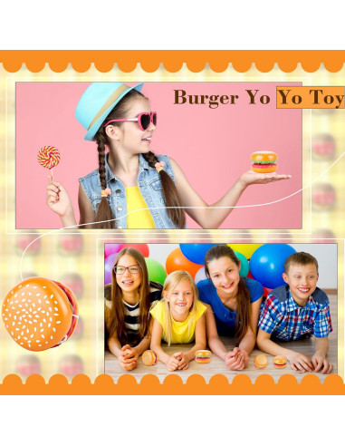 54 Yo-Yos Hamburguesa Drayear para Cumpleaños y Premios
