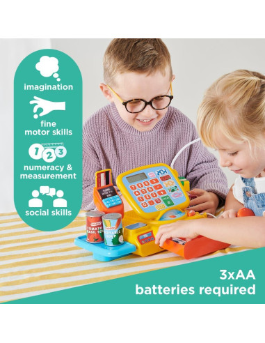 Caja Registradora de Juguete Casdon con Calculadora y Micrófono
