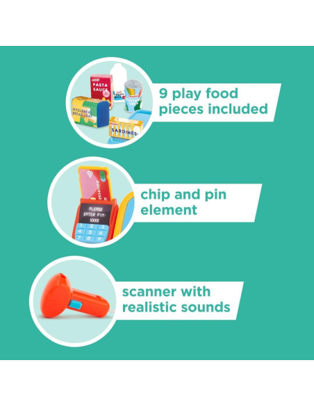 Caja Registradora de Juguete Casdon con Calculadora y Micrófono