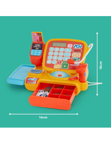 Caja Registradora de Juguete Casdon con Calculadora y Micrófono