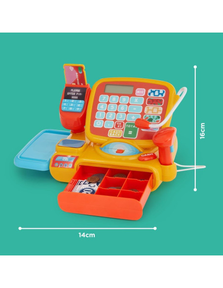Caja Registradora de Juguete Casdon con Calculadora y Micrófono