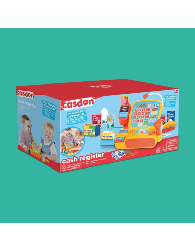 Caja Registradora de Juguete Casdon con Calculadora y Micrófono