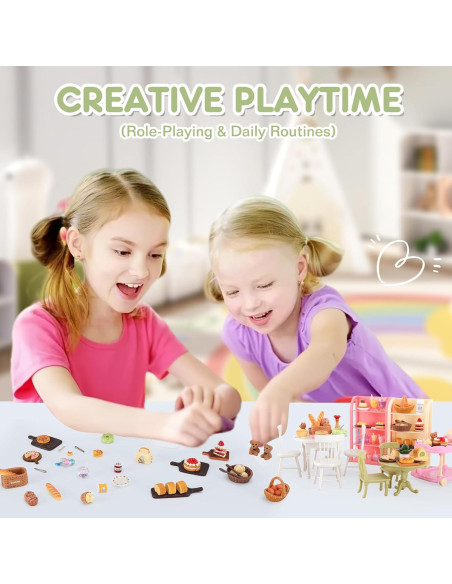 Juego de Comida Miniatura KIMO - 103 Piezas Realistas