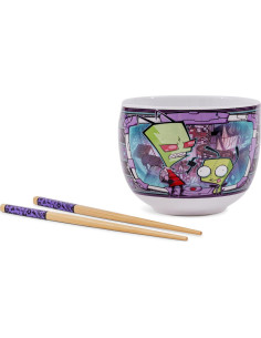 Juego de Vajilla de Ramen Silver Buffalo Invader Zim 20 Oz 2