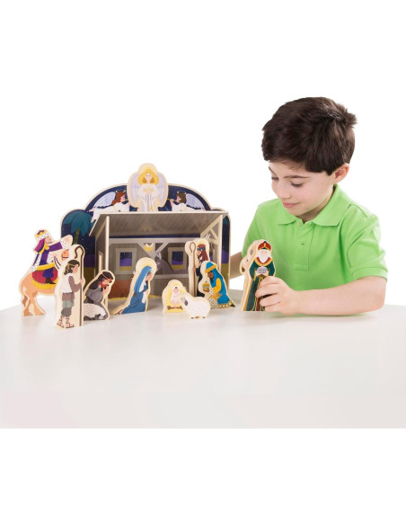 Conjunto Natividad de Madera Melissa & Doug 11 Figuras 4 Piezas