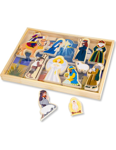 Conjunto Natividad de Madera Melissa & Doug 11 Figuras 4 Piezas