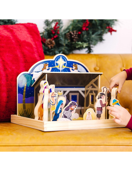 Conjunto Natividad de Madera Melissa & Doug 11 Figuras 4 Piezas