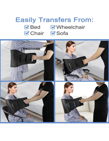 Cinturón de Transferencia Leetye Mei Acolchado 118 kg Negro