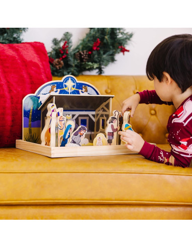 Conjunto Natividad de Madera Melissa & Doug 11 Figuras 4 Piezas