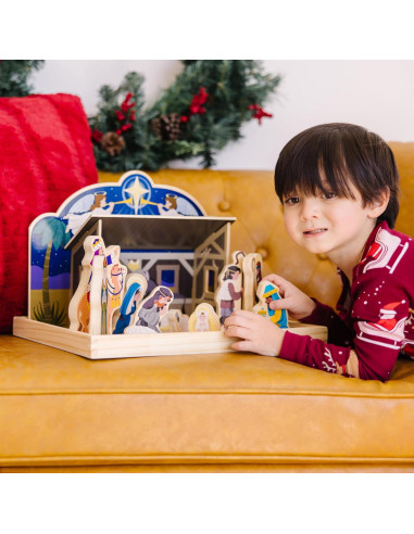 Conjunto Natividad de Madera Melissa & Doug 11 Figuras 4 Piezas