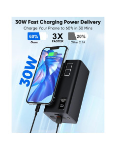 Banco de Energía 80000mAh Liahomco Cargador Portátil 30W 2