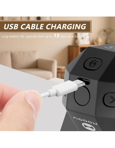 Temporizador Digital 12 Caras BEBESIRI Negro - 1 a 90 Minutos