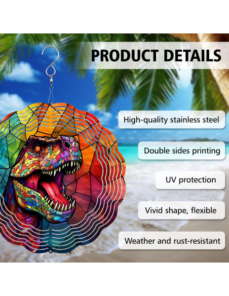 Giro de Viento Colgante Dinosaurio PODMemory 25.4 cm