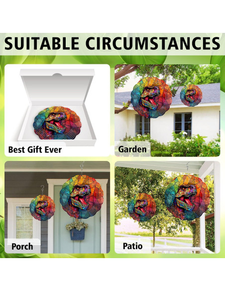 Giro de Viento Colgante Dinosaurio PODMemory 25.4 cm