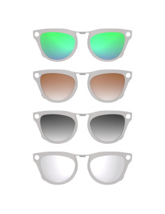 Clip-on Polarizado HiBloks para Ray-Ban Meta Skyler 4Pcs