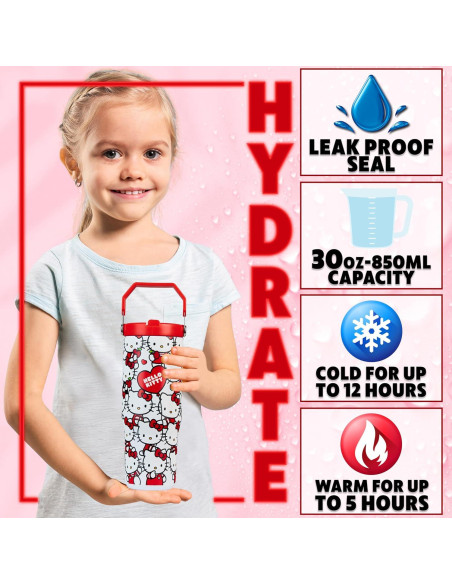 Tumbler Aislado Hello Kitty Get Trend 850ml con Pajita