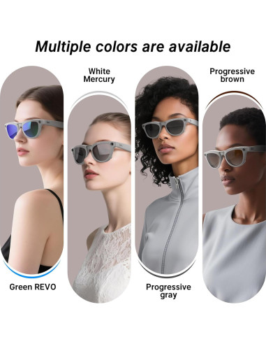 Clip-on Polarizado HiBloks para Ray-Ban Meta Skyler 4Pcs