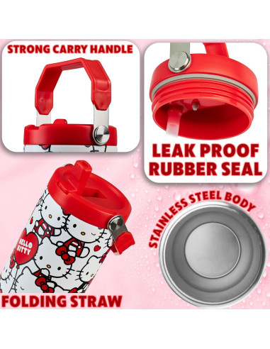 Tumbler Aislado Hello Kitty Get Trend 850ml con Pajita