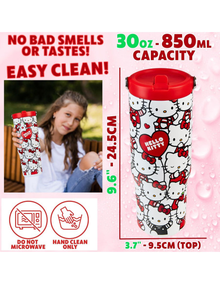 Tumbler Aislado Hello Kitty Get Trend 850ml con Pajita
