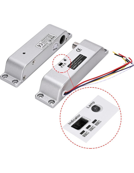 Cerradura Eléctrica de Perno YUHANUS 12V con Retardo