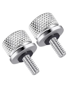 Tornillos de Asiento de Cromo Amazicha 2 PCS 1/4"-20 para Harley