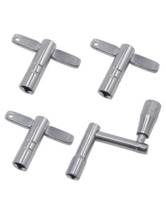 Llaves de Afinación de Tambor CashBeat 4 Piezas Acero Cromado