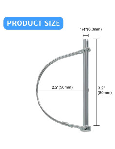 Pasador de Acoplamiento de Seguridad YIQQPLOS 6.3mm x 80mm 2