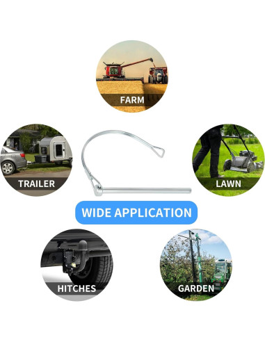 Pasador de Acoplamiento de Seguridad YIQQPLOS 6.3mm x 80mm