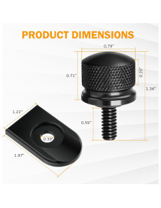 Kit de Tornillos de Liberación Rápida PBYMT para Asiento Harley 2