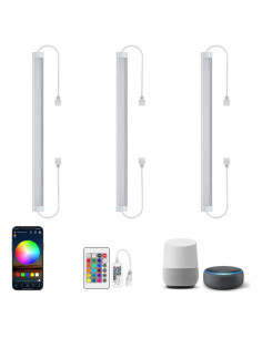 Barra de Luz LED RGB Bajo Gabinete LAIFUNI 30.48cm - Paquete de 3