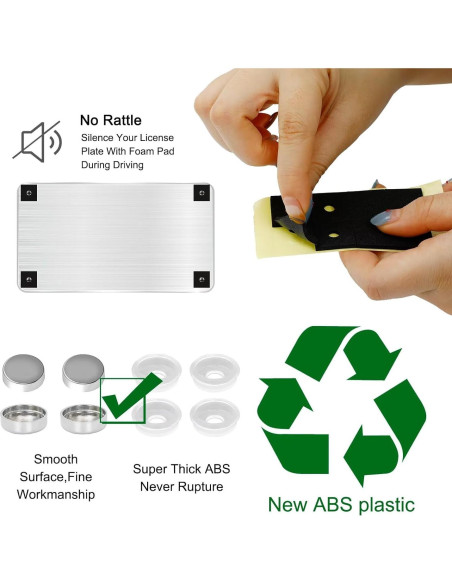 Tornillos de Placa de Matrícula Antirrobo M6 Acero Inoxidable