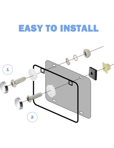 Tornillos de Placa de Matrícula Antirrobo M6 Acero Inoxidable