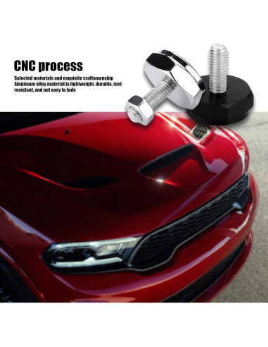 Kit de Sujetadores de Tornillos para Placas de Matrícula Gseigvee 4 Piezas Calavera Roja