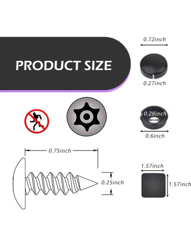 Kits de Tornillos Antirrobo M6 Ferianl para Placas de Matrícula